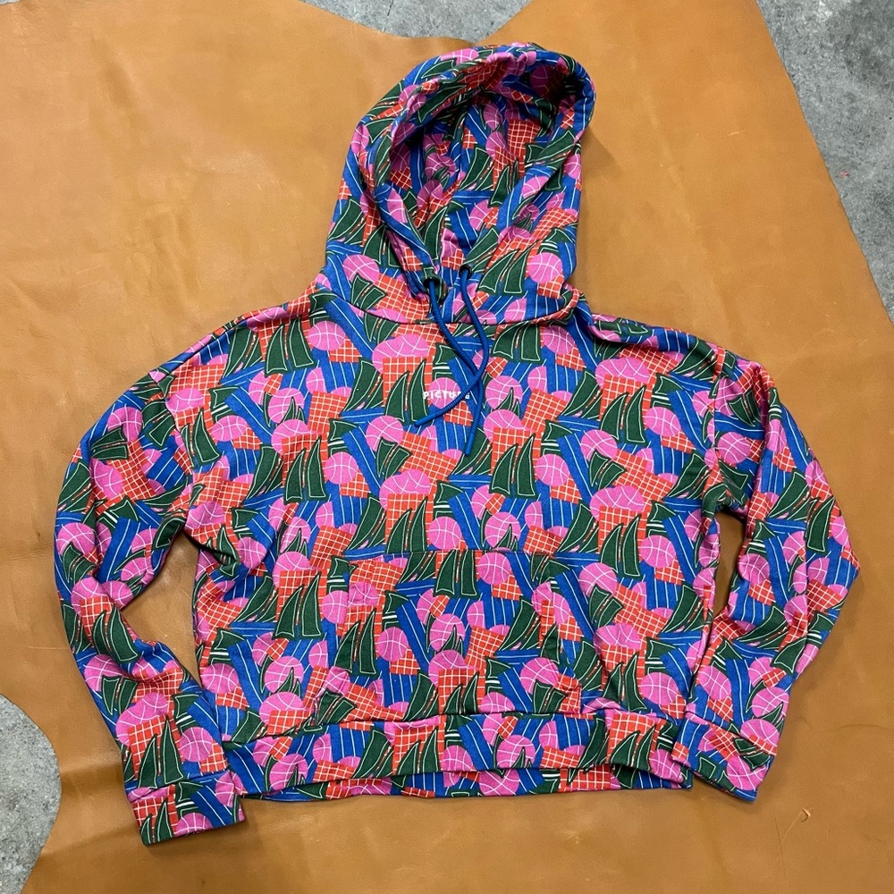 Picture Organic Multicolor Graphic Cropped Hoodie M